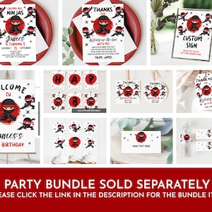 a party bundle with a red and black theme