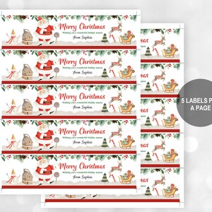 Christmas Water Bottle Label Template Christmas Party Decor Printable ...