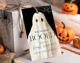 You've Been Booed Halloween Gift Tags: Printable Favor Labels