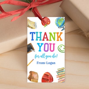 Lehrer Wertschätzung Lehrer Lehrer Danke Geschenk Anhänger Cookie Geschenkanhänger Schulangestellte Mitarbeiter Co-worker Tag Bearbeitbar Druckbar Download Tat26