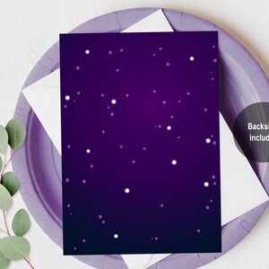 Outer space girl Birthday Invitation Out of this world Party Purple pink Girl Galaxy Planets Rocket Ship Printable EDITABLE DOWNLOAD Bir204 image 3