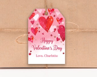 Valentine's day tag  Valentine's day favor tag  Editable Gift Favor Tag  Download  Val1