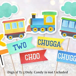 Train Cupcake Toppers Train Birthday Cupcake Decorations Boy 1st 2nd 3rd 4th 5th 6th 7th 7th 8th Download Printable Digital Bir75