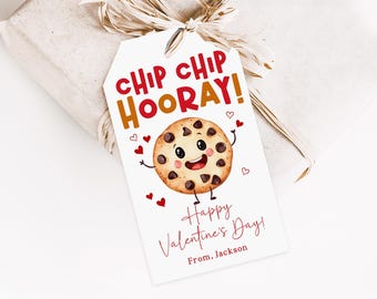 Kids Valentines Kids Valentine Cards Chip Chip Hooray Cookie Tags Printable Valentines Day Kid Gift Tag for School Classroom Vat88