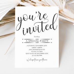 You're invited Invitation Editable Business Template Special Event