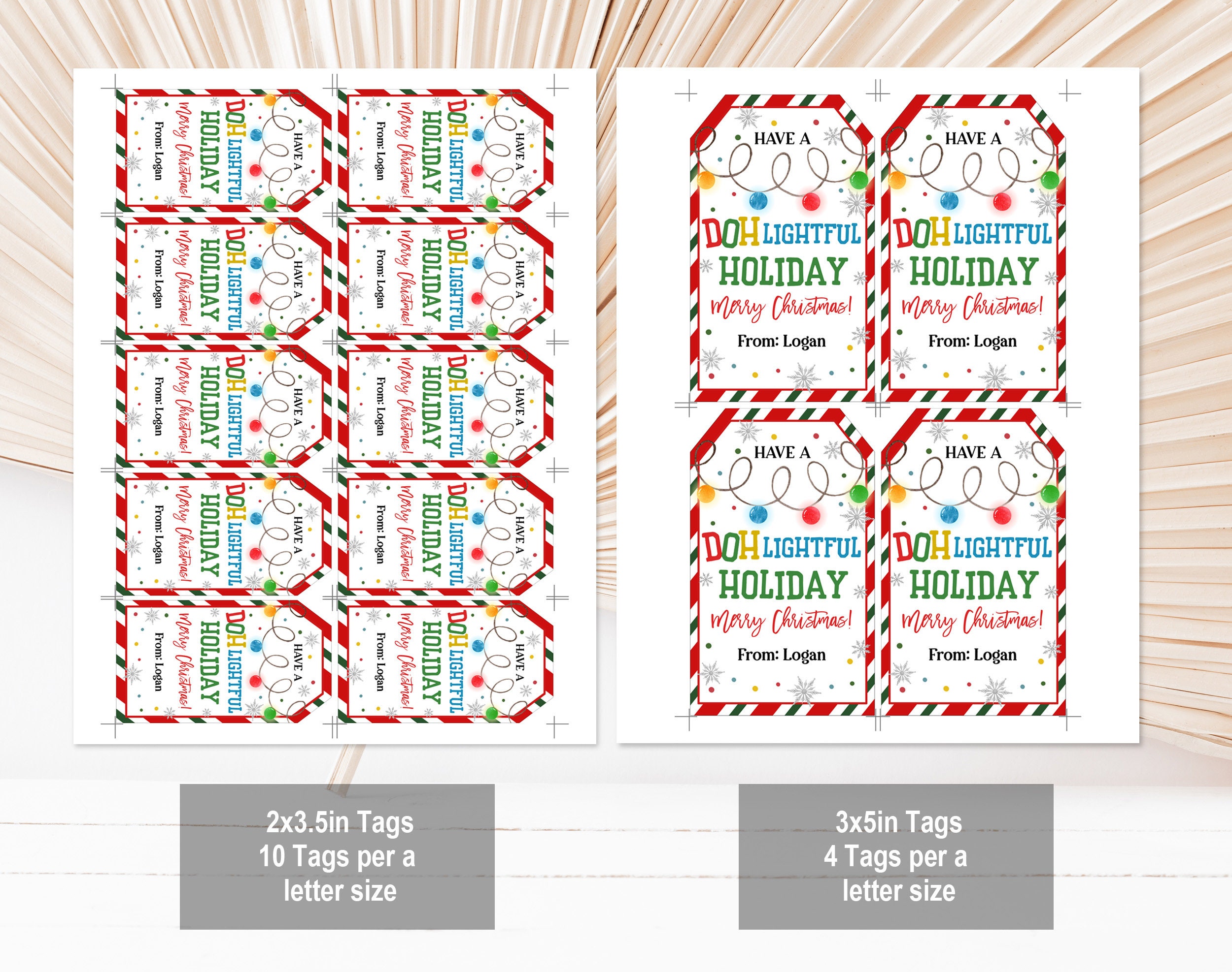 Christmas Playdough Tag Holiday Classroom Favor Tag School Tag - Etsy