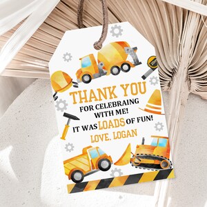 Étiquette d'anniversaire de construction Étiquette d'anniversaire de construction MODIFIABLE, téléchargez Bir208