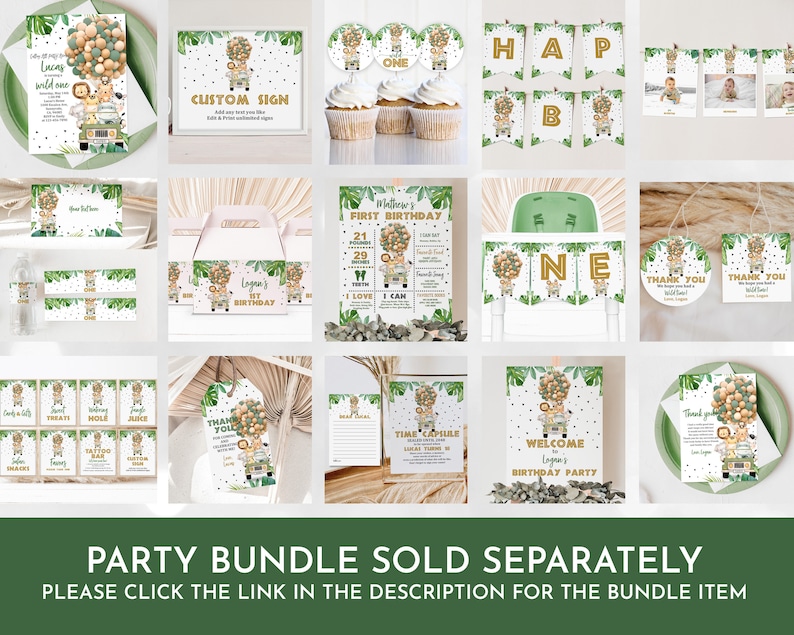 a collage of photos with the words party bundle sold separately