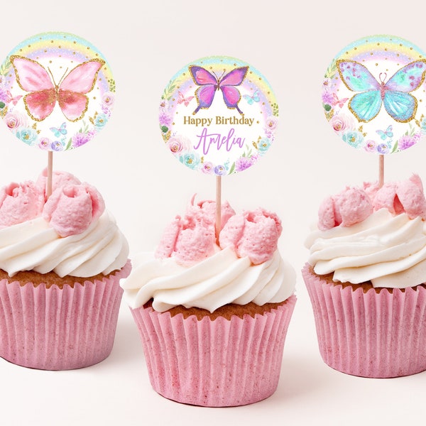 Buutterfly Topper Printable Cake Topper Butterfly - Etsy