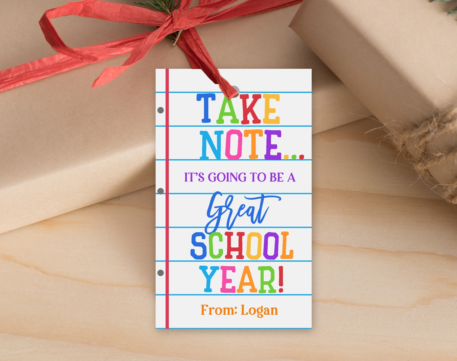 Back to School Tag Take Note Tag Pen Marker Gift Tags for - Etsy