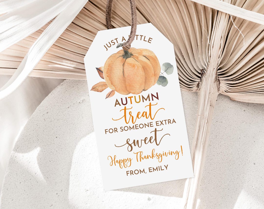 Printable Autumn Treat for Someone Sweet Gift Tag Editable Fall Treat ...