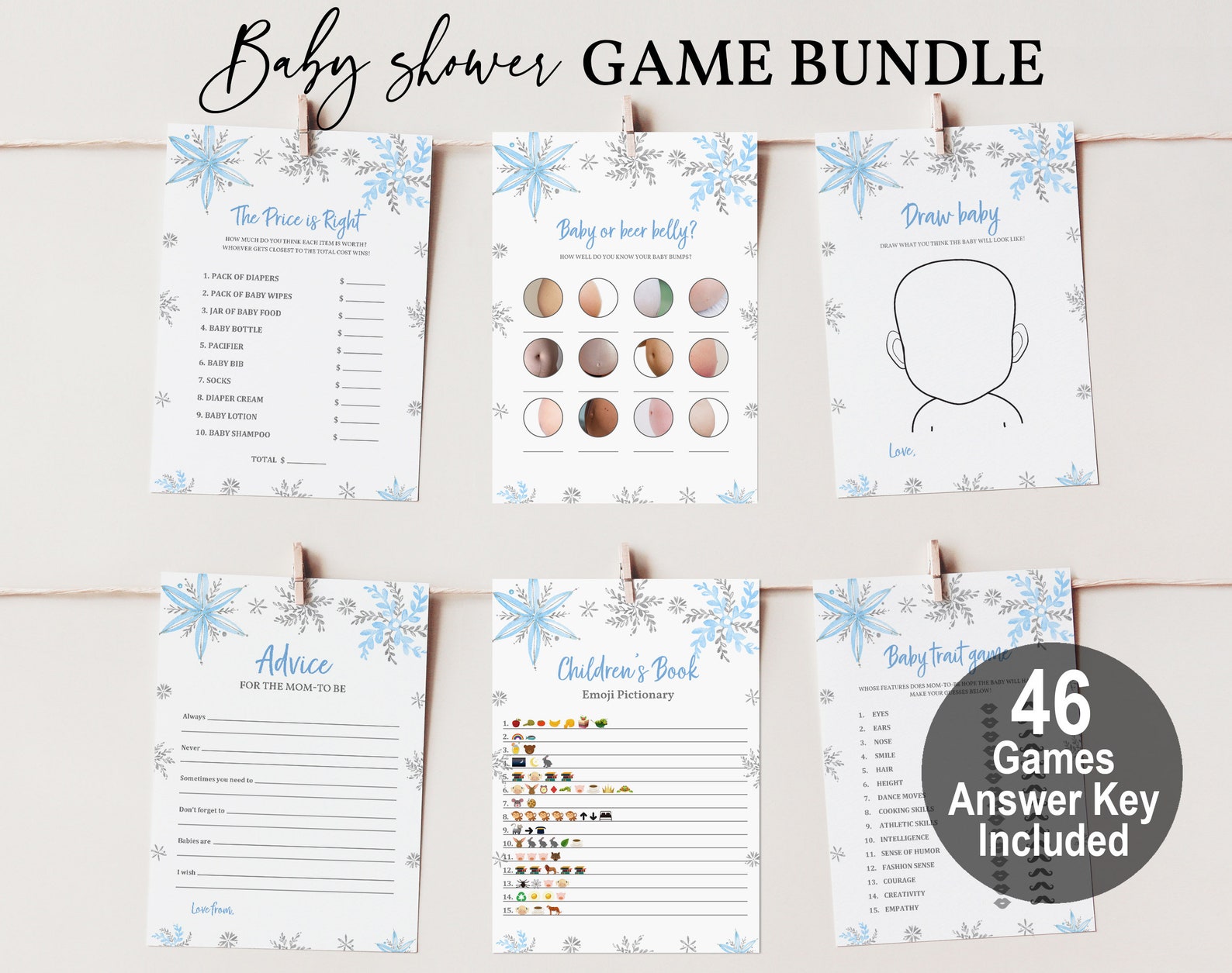 winter wonderland baby shower games