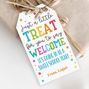 Back to School Tag, Welcome Back to School Tag, Going to be a great year, Student Gift Teacher First Day Sweet Treat Tag PTO PTA Bst64