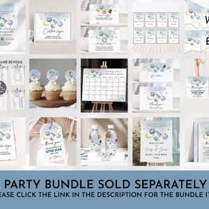Editable Space Baby Shower Bundle, Space Baby Shower Pack, Outer Space