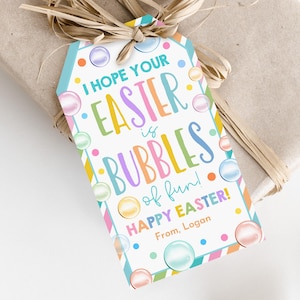 Étiquette bulles de Pâques Étiquettes de Pâques imprimables Étiquettes modifiables pour cadeaux de Pâques Étiquette bulles pour enfants Étiquette de cadeau d'école Sacs de cadeaux Cadeaux pour la classe Eat26