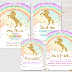Free printable unicorn baby shower best sale invitations