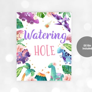 Free Printable Dino Watering Hole Sign