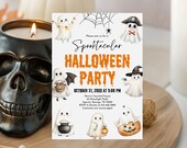 Halloween Ghost Invitation, Editable 5x7 (Digital Download, Spooky Cute) Haba