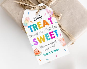 End of School Year Tags: Sweet Summer Party Favors - Printable Est51
