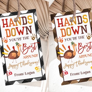 Hands Down You're the Best around Tags Lehrer Wertschätzung Tags Geschenkanhänger Mitarbeiter Hand Lotion Sanitizer Editable Printable Download Tgt1