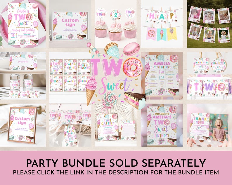 a collage of photos with the words party bundle sold separately