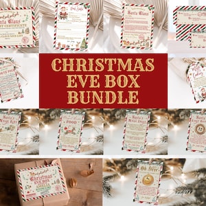 Editable Christmas Eve Box Bundle Nice list Letter from Santa Pack Download Printable Template Special Delivery Santa Letter Kit Chb1