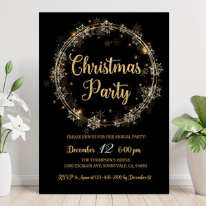 Christmas Party Invitation  Company Holiday Party invitation   Download  EDITABLE
