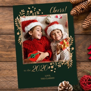 New Years Digital Greeting Card   Photo New Years Card   Download  EDITABLE