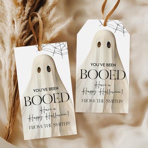 Halloween Party Tags: Editable You&#39;ve Been Booed - Printable Favor Labels