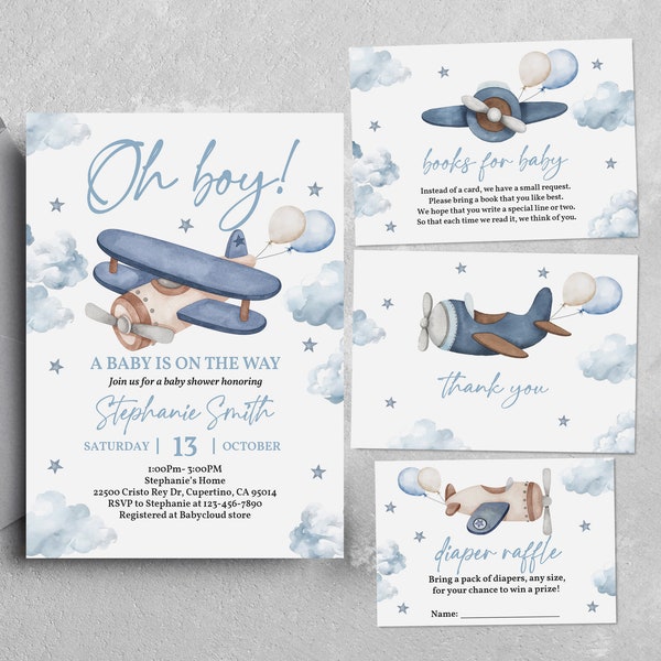 Baby Shower Airplane - Etsy