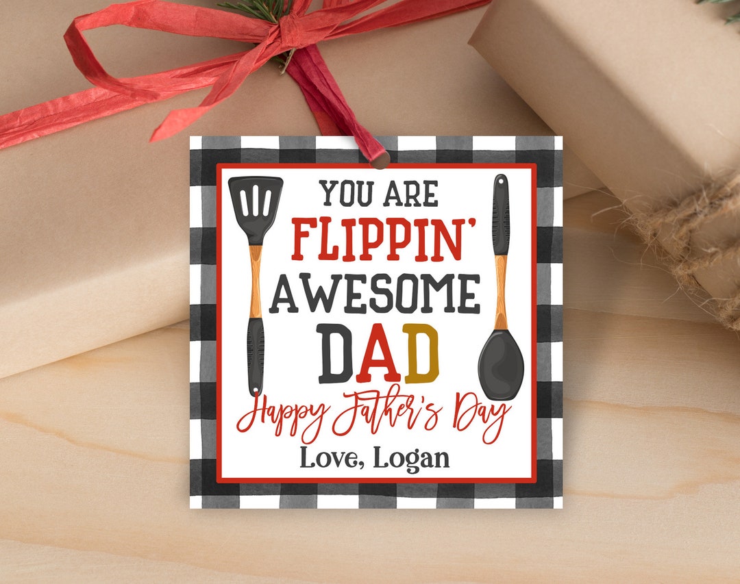 Father's Day Square Tag You're a Flippin' Awesome Dad Fathers Day ...