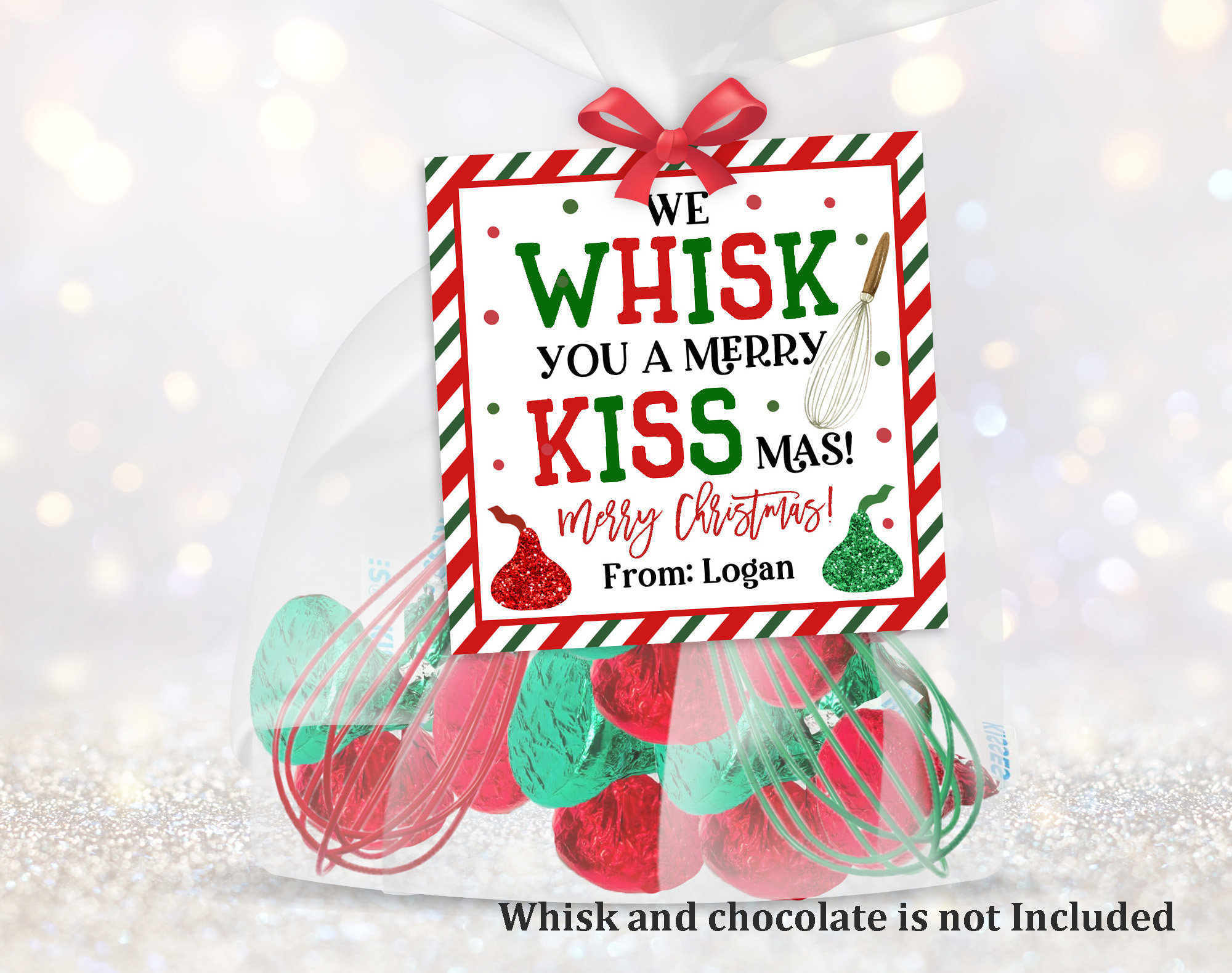 We Whisk You a Merry Kissmas Tag Christmas Gift Tag Holiday - Etsy