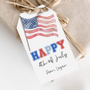 4th of July tag, Fourth of July printable gift tags, independence day Tag, Editable 4th Of July Favor Tag Patriotic Printable Decor Ipdt12