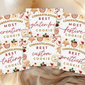Bearbeitbare Cookie-Award-Zertifikate Kekse-Börsenabstimmungspreise Karten Cookie-Voting-Abstimmungskarten Urlaubs-Cookie-Party-Dekor Download ChI45