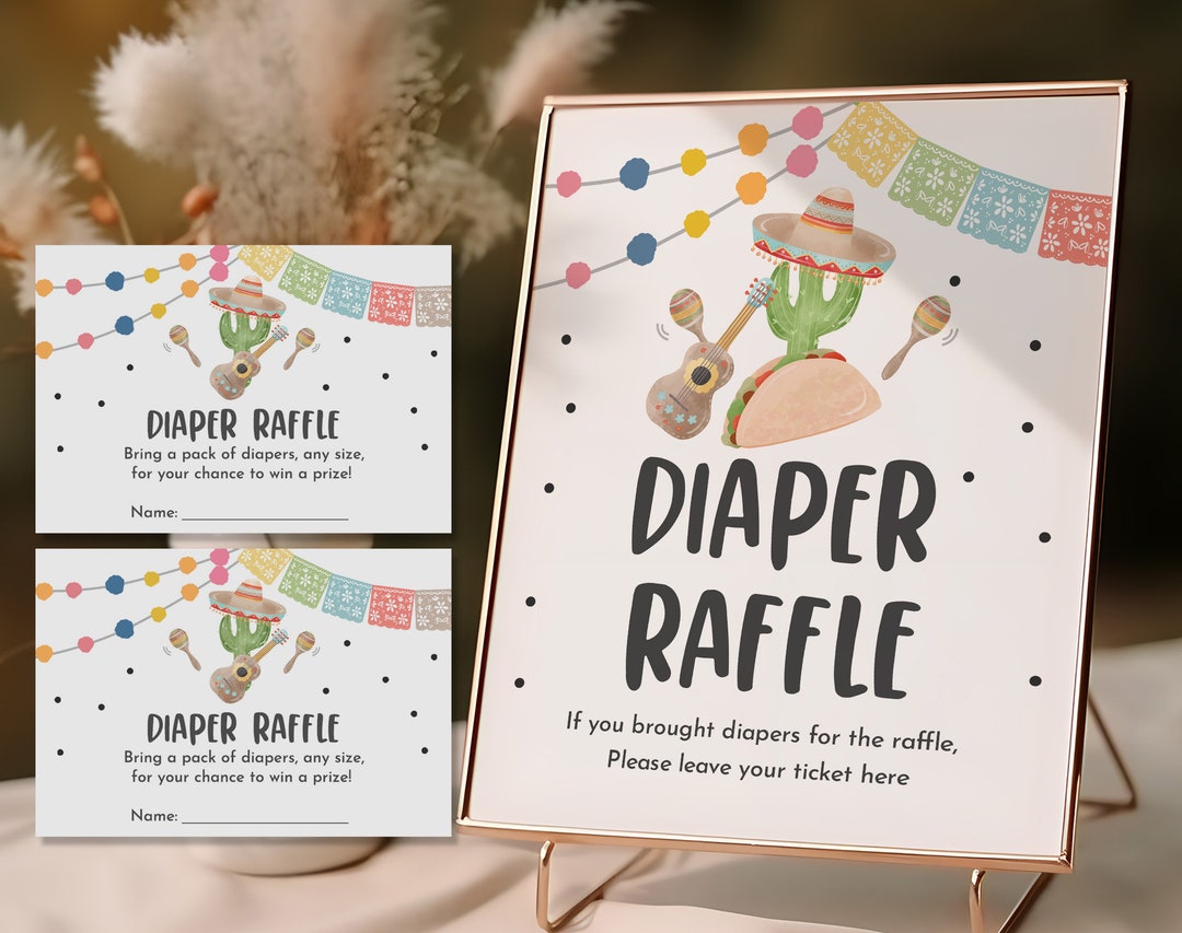 Buy Diaper Raffle Sign: Mexican Fiesta Baby Shower (editable Printable ...