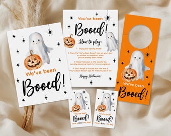 You've Been Booed Halloween Kit - Printable Tags and Door Hanger