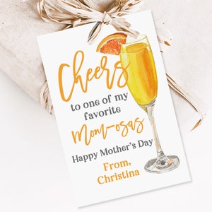 Salute alle mie MOM-osas preferite Tag Festa della mamma Tag Festa della mamma Etichetta regalo Amici Famiglia Colleghi Adulti Modificabile Scarica Stampabile Mot2