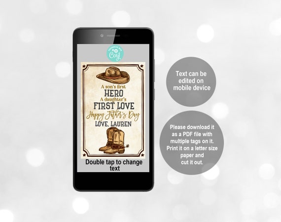 Fancy Land Father's Day Gift Tags - 60Pcs With 33ft Strings For Gift Wrapping