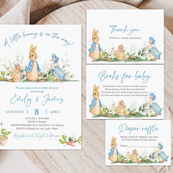 Rabbit Baby Shower Etsy