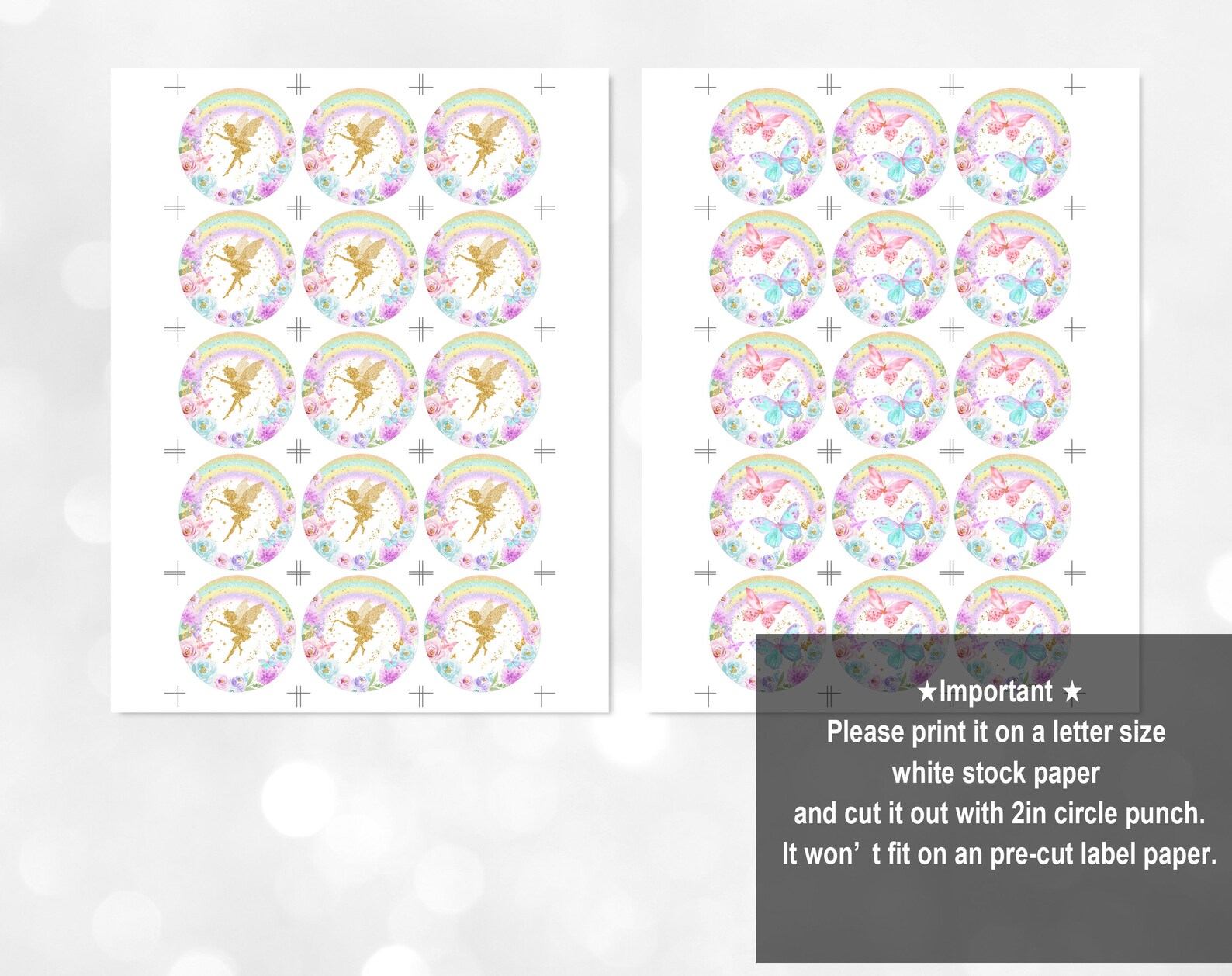 Fairy Cupcake Topper Printable Favor Tags Fairy Birthday Party - Etsy