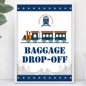 Cartello per deposito bagagli Cartello per tavolo treno Cartello per regali e biglietti MODIFICABILE Scarica Bab73, Bir137
