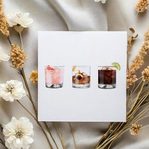 Carta cocktail stampabile, download digitale personalizzato, carta alcolica personalizzata