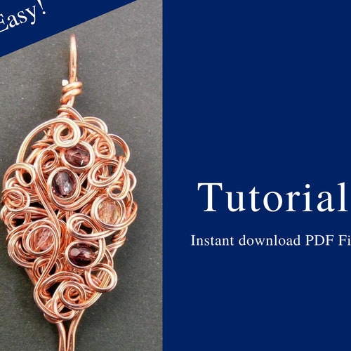 Leaf Pendant Wire Wrap Tutorial Beginner Wire Wrapping Etsy