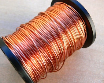 0.8mm round copper wire - 20g copper wire - bare copper wire - jewellery making supplies - wire wrapping supplies - jewelry wire, WCW020, 6m