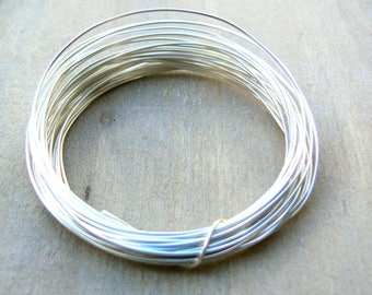 Alambre chapado en plata - 0,8 mm (20 g AWG) - alambre de cobre chapado en plata, suave y redondo para envolver alambre - 6 metros