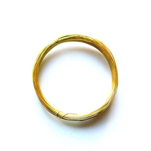 May include: A coil of gold-colored wire, perfect for crafting jewelry or other projects.