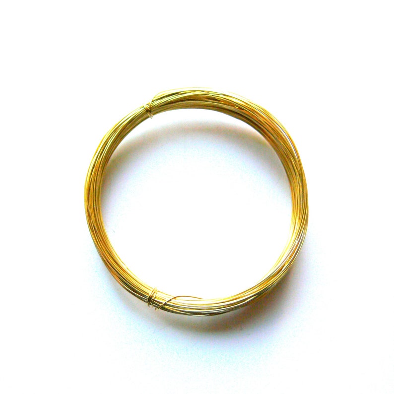 May include: A coil of gold-colored wire, perfect for crafting jewelry or other projects.