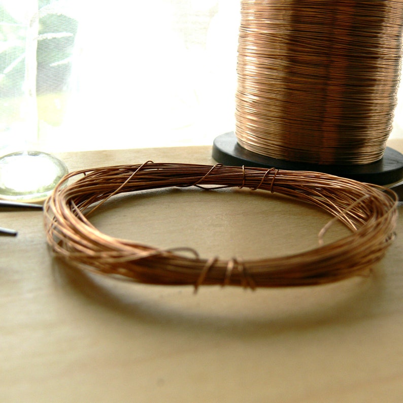 Bronze Wire 0.4mm / 26 AWG Round Bare Bronze Wire Etsy UK