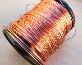 0.6mm round copper wire - 22g copper wire - bare copper wire - jewelry making supplies - wire wrapping supplies - jewelry wire - WCW022, 10m