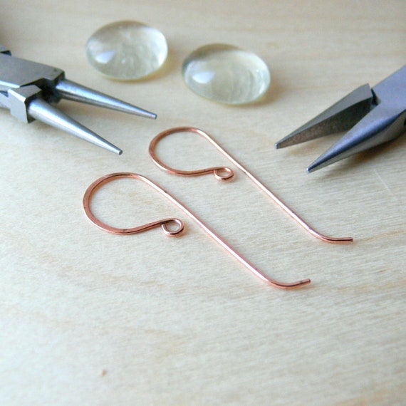 Copper Earring Findings Handmade Bare Copper Long French Etsy UK